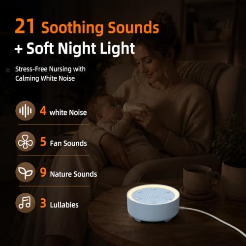 Kipcush White Noise Machine for Sleeping, Baby & Adults, High-Fidelity - Image 3