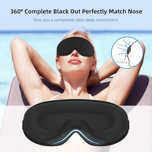 3D Eye Sleep Mask for Side Sleeper, Zero‑Pressure Light‑Blocking Blindfold - Image 2