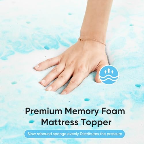 NEWBULIG 2 Inch Queen Memory Foam Mattress Topper, Gel Foam Mattress Topper - Image 4
