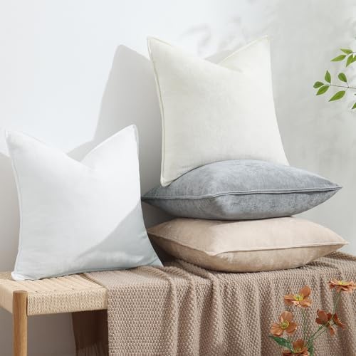 decorUhome Polyester Ultimate Gray Throw Pillow Covers 16x16 Set of 2 - Image 5