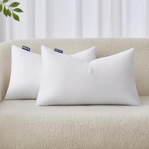 MIULEE 12x20 Pillow Inserts Set of 2, Throw Pillows by MIULEE