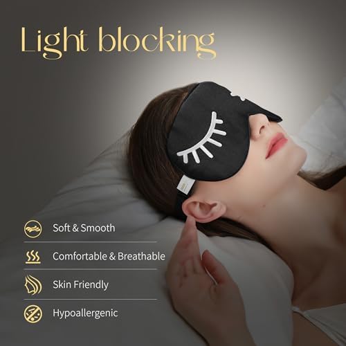 ZIMASILK 100% Natural Silk Sleep Mask Blindfold, Adjustable Super-Smooth Soft - Image 2