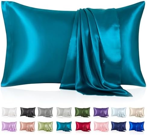 Silk Like Satin Pillowcase Cal King Size, 2 Pack, 20x40 Inches by VCUSUELER