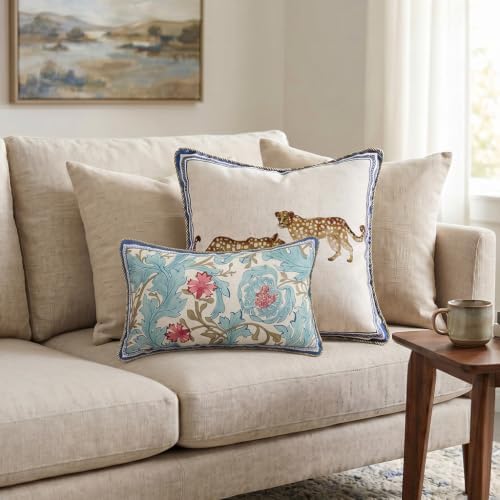 patdrea Designer Vintage Linen Throw Pillow Cover - Image 7