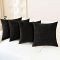 CaliTime Decorative Couch Throw Pillow Covers 18 X 18 Inches Black by CaliTime