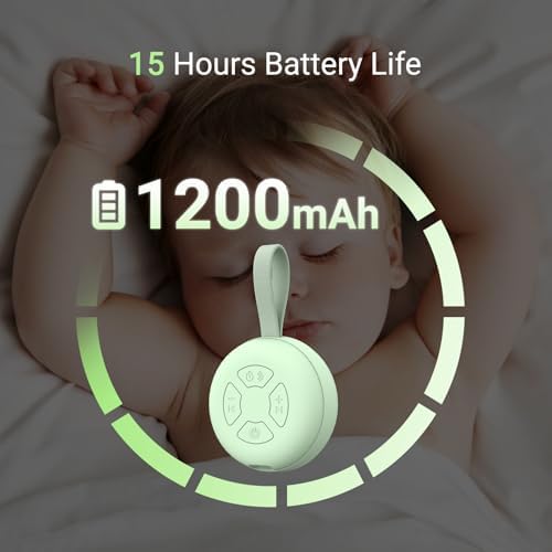 Portable Baby Sound Machine 15 Hours Battery Life, Clips on Baby Stroller.Mint - Image 3