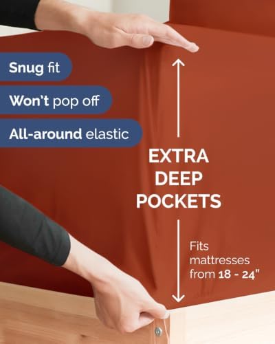 CGK Linens 2 Pack Extra Deep Twin XL Fitted Sheets - Image 2