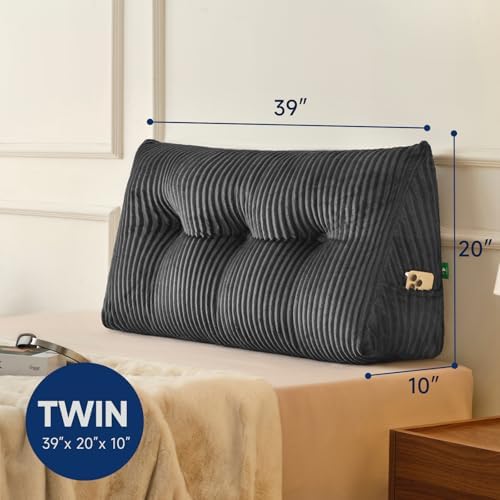 Z-hom Large Headboard Pillow Twin, NO ROLL Pillow, Wedge Pillow Headboard - Image 3