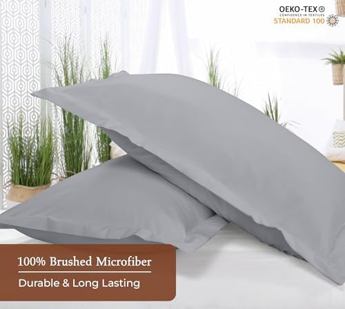 Royale Linens Microfiber Standard Size Pillow Shams Set of 2 - Image 4