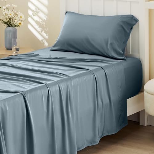 Bedsure PureWoven 100% Rayon Derived from Bamboo, Twin XL Sheets, 3 Pieces by BEDSURE