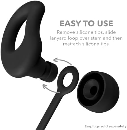 CURVD Earplug Lanyard, Soft Durable Flexible Silicone Cord Lanyards - Image 3