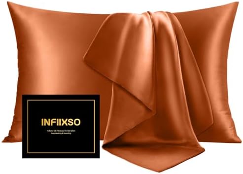 INFIIXSO Mulberry Silk Pillow Cases Queen by INFIIXSO