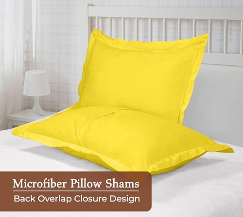 Royale Linens Microfiber Euro Size Pillow Shams Set of 2 - Image 2