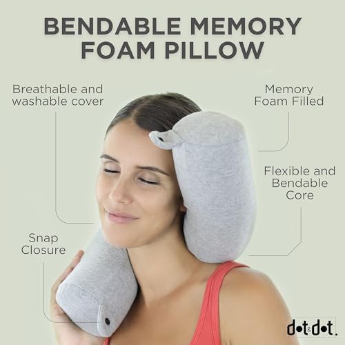 Dot&Dot Twist Memory Foam Travel Pillow, Bendable Neck Pillow - Image 3