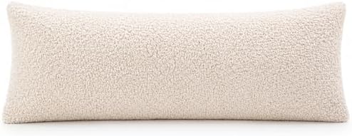 REAFORT Sherpa Body Pillow Cover 21"x54", Zipper Closure - Image 3