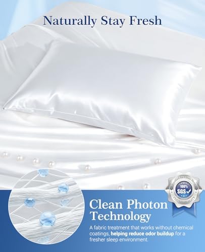 Elegear Cooling Pillow Cases for Hot Sleeper, Satin Pillowcases - Image 5