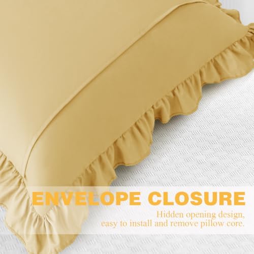 KKJIAF 2 Pack Ruffle Pillow Cases 18x18 Inches - Image 6