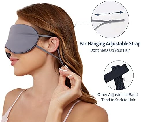 Sleeping Mask 2 Pack, Cool Double-Sided Use of Sleep Mask, Super Soft Blindfold - Image 4