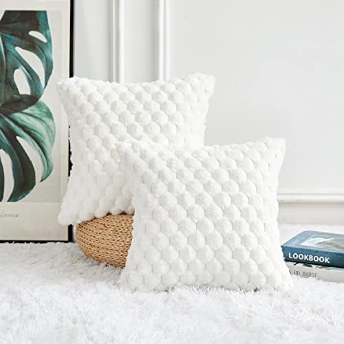 Yaertun Pack of 2 Super Soft Cozy Decorative Throw Pillow Covers Fuzzy Plush - Image 2