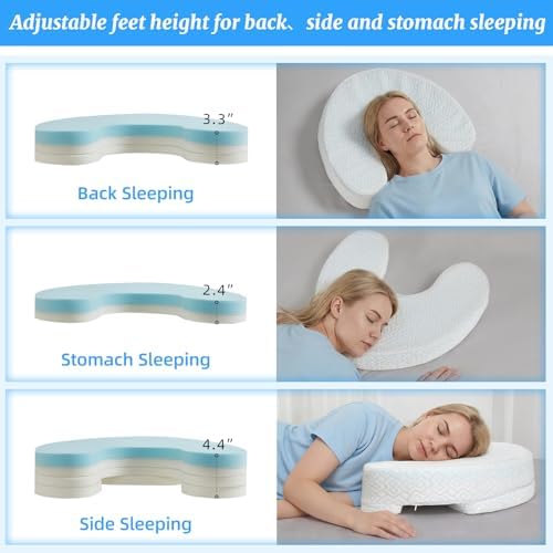 Side Sleeper Pillow With Arm Hole, Adjustable Heights Shoulder Pillow - Image 4