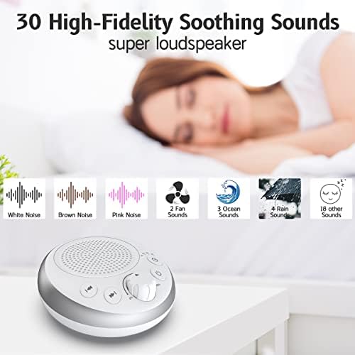 Loud Pink Noise Sound Machine Sleep Machine Nostop 30 Soothing Sounds - Image 2