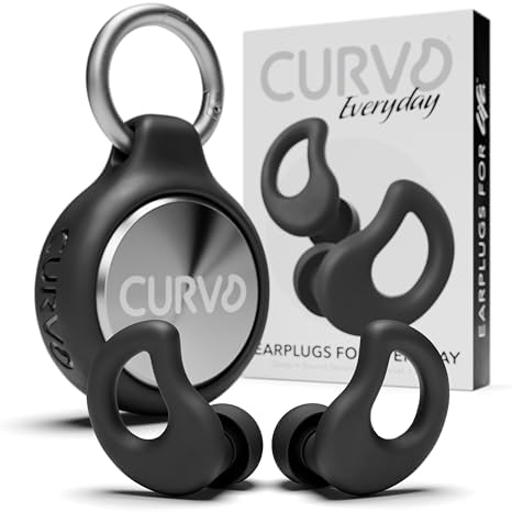 CURVD Ear Plugs for Sleeping, Noise Blocking Earplugs, 28dB SNR by CURVDEARPLUGS