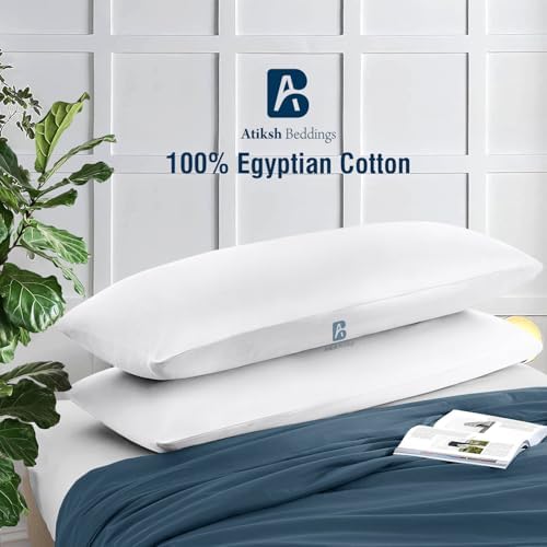 Body Pillow Cover with Zipper Closure 100% Egyptian Cotton 500 Thread Count - Image 2