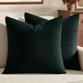MIULEE Velvet Throw Pillow Covers 20x20 Inch Pack of 2 Army Green by MIULEE