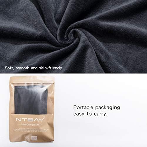 NTBAY King Velvet Pillowcases, Charcoal Grey - Image 3