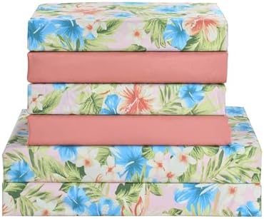 Elegant Comfort 6-Piece Sheet Set Deep Pocket Floral, Twin XL - Image 2