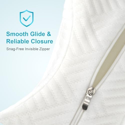Knee Pillow Cover with Zipper 10" x 8" x 6.4", Replacement Leg Pillow Case - Image 3