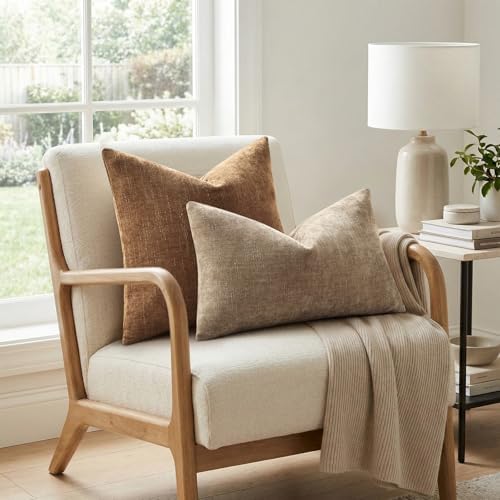 decorUhome Chenille Decorative Throw Pillow Covers 20x20 Set of 2 - Image 4