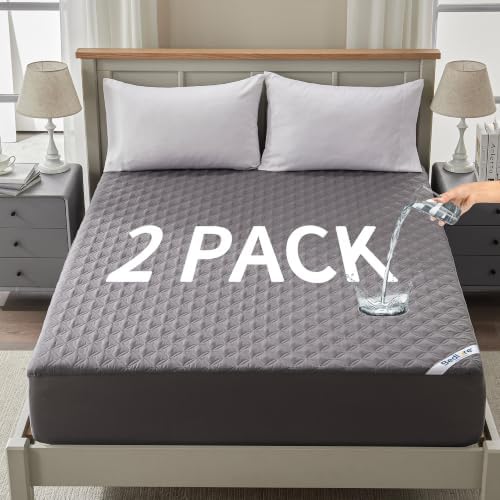BEDLORE 2 Pack Waterproof Mattress Protector, Twin Size Mattress Pad by Bedlore