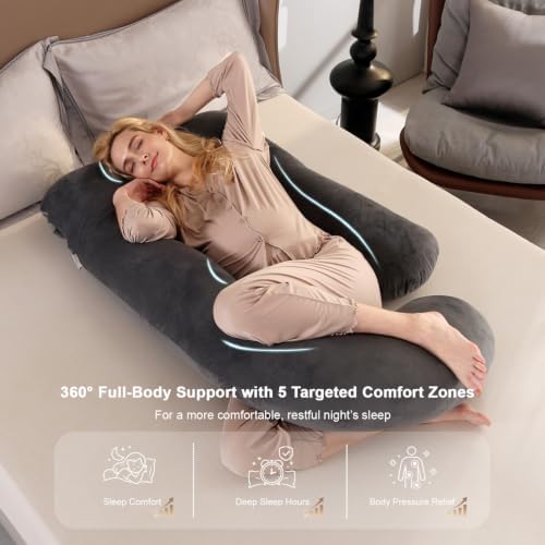 Pregnancy Pillows for Sleeping, 57-inch U Shaped Full Body Maternity Pillow - Image 2