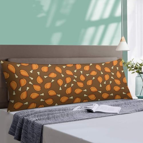 Chicken Legs Body Pillow Pillowcase Fried Chicken Legs Long Body Pillow Cover - Image 5