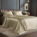 BEDELITE Satin Sheets King Size Bed Set, 4 Pieces by BEDELITE