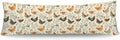 Rustic Floral Chicken 20x54 Body Pillow Cover, Chicken Lover Gifts by HUGANE