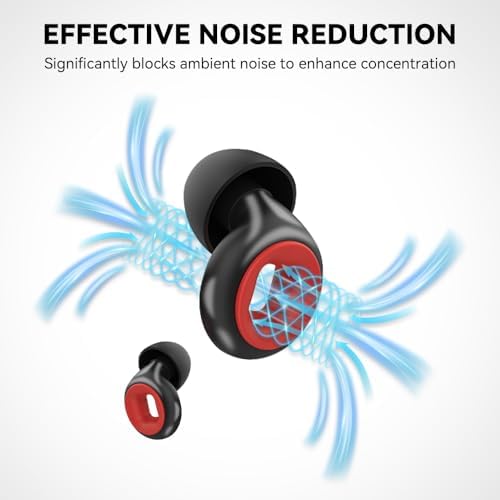 Silicone Sleep Ear Plugs, 35dB Noise Reduction Reusable Earplugs, Comfortable - Image 4