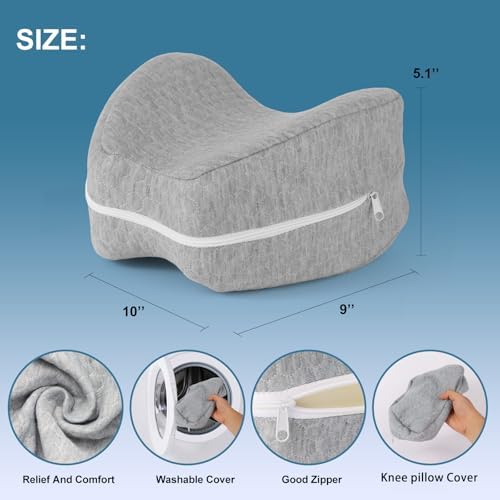 Knee Pillow for Side Sleepers Leg Memory Foam Pillow Side Sleeping Soothing - Image 7