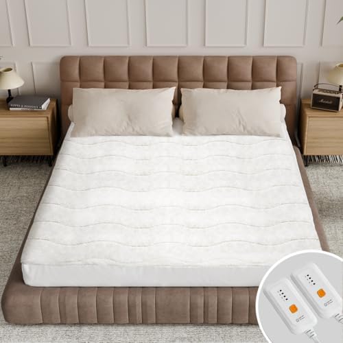 Templewet Heated Mattress Pad Queen Size, Bed Warmer Pad, Machine Washable by Templewet