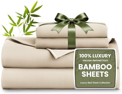 Love's cabin 3 Piece Twin Sheet Set, 100% Rayon Derived from Bamboo, Cooling & by Lovescabin
