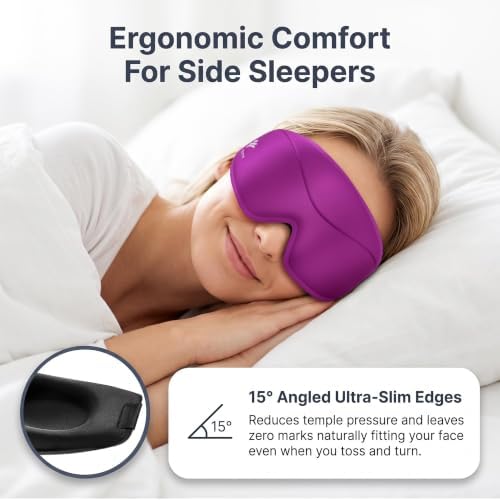 Sleep Mask for Women Men: 100% Blackout 3D Eye Mask for Sleeping, Sleeping Mask - Image 4