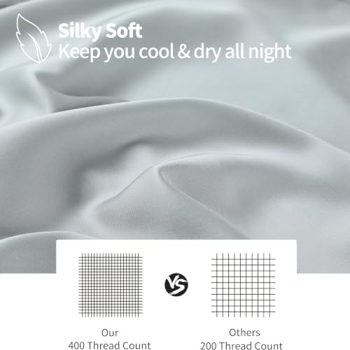 Bamboo Viscose Zipper Pillow Cases King Size Set of 2 - Image 2