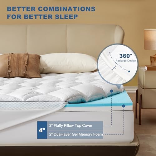 Bedlore King Size Mattress Topper 4-Inch Memory Foam Mattress Topper - Image 6
