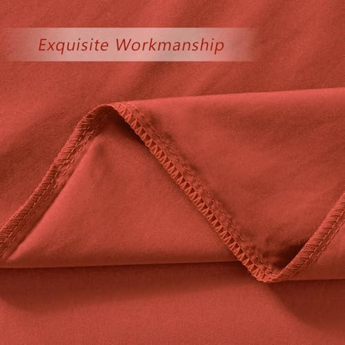 Deep Orange Standard Size Pillow Cases Set of 2 - Image 5