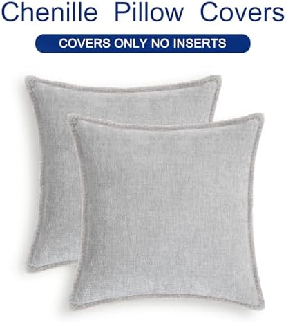CaliTime Decorative Couch Throw Pillow Covers 22 X 22 Inches Moonbeam Gray - Image 6