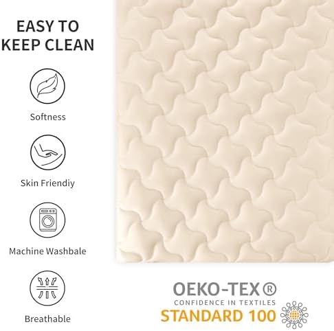 SLEEP ZONE Full Size Soft Mattress Pad, Quilted Fitted Mattress Cover - Image 6