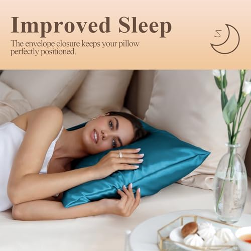 Silk Like Satin Pillowcase Cal King Size, 2 Pack, 20x40 Inches - Image 5
