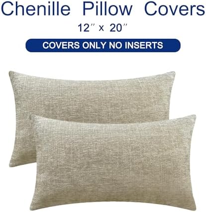 CaliTime Decorative Couch Throw Pillow Covers 20 X 12 Inches Light Taupe - Image 6