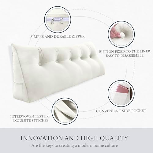 Headboard Pillow Full for Dorm Bedrest Reading Pillow - Image 3